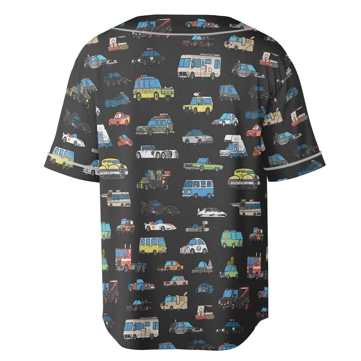 Movie Cars Pattern Unisex Baseball Jersey
