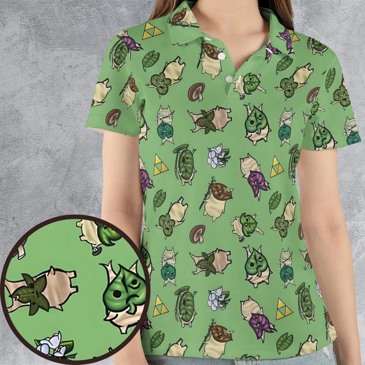 Korok Style The Legend of Zelda AOP Men/Women Polo Shirt