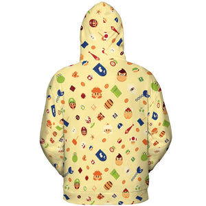 Mario and Friends Pattern All-over Print Hoodie