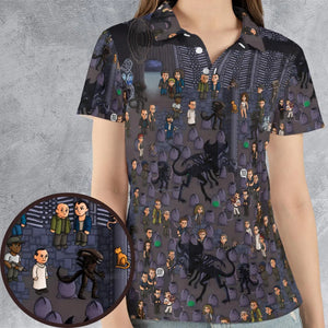 Out of Space Alien AOP Men/Women Polo Shirt