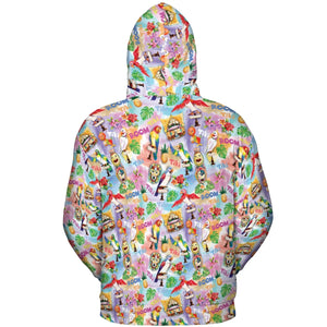 Tiki Room With Orange Bird All-over Print Hoodie