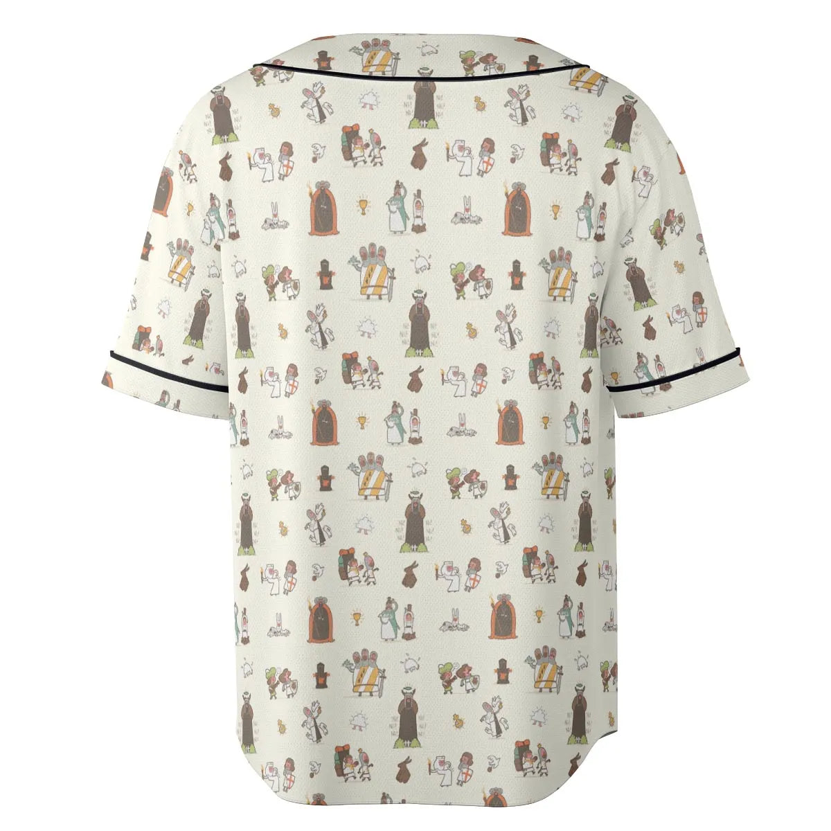 The Holy Grail Pattern Monty Python Button Down Unisex Baseball Jersey