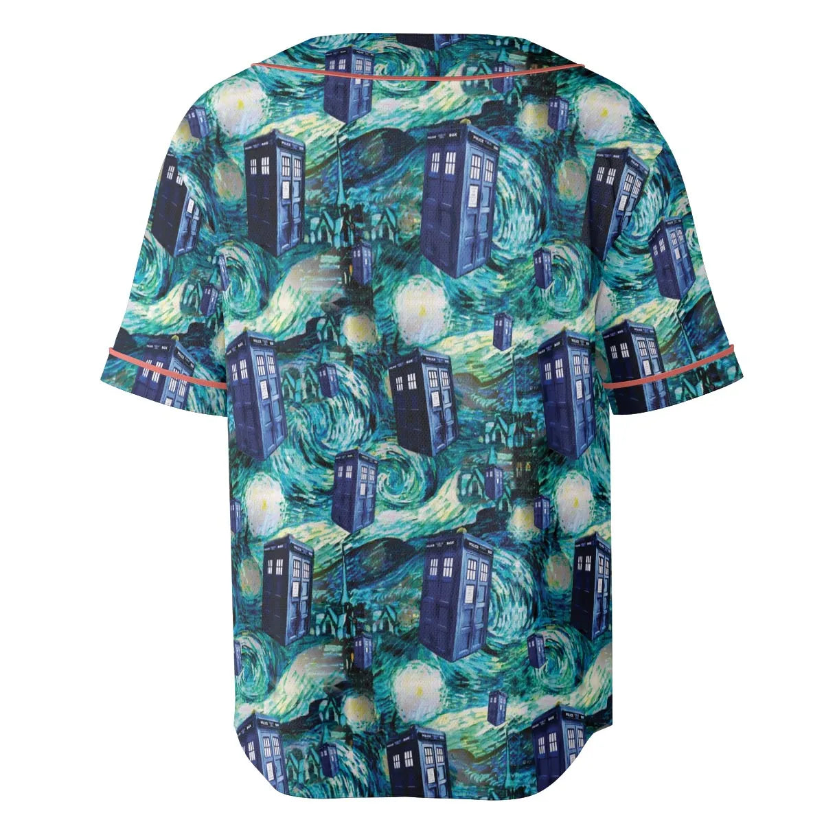 Tardis Starry Night Doctor Who Unisex Baseball Jersey