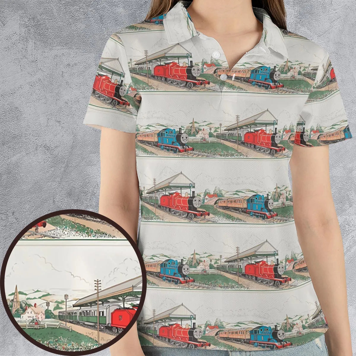 Vintage Thomas & James AOP Men/Women Polo Shirt