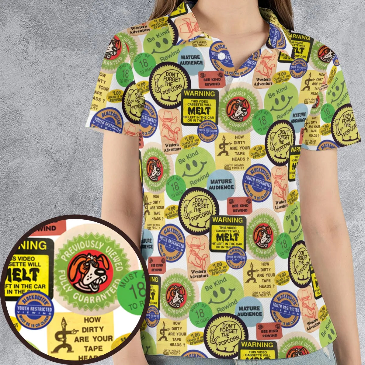1976 Future Is Here VHS AOP Men/Women Polo Shirt