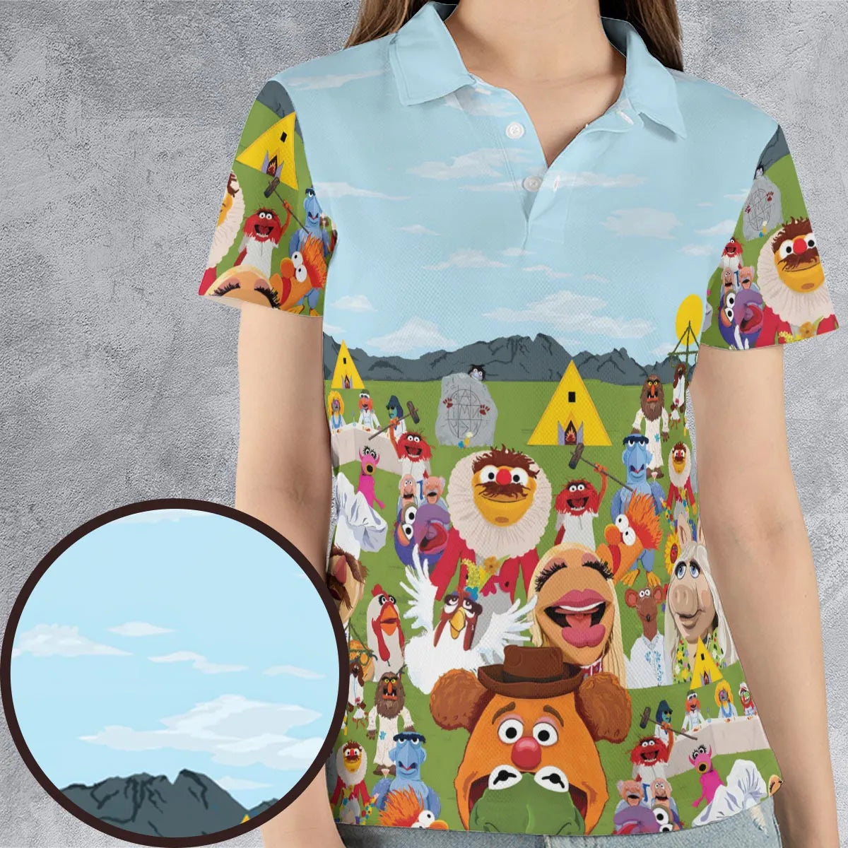 MupSommar Midsommar and The Muppet Show AOP Men/Women Polo Shirt