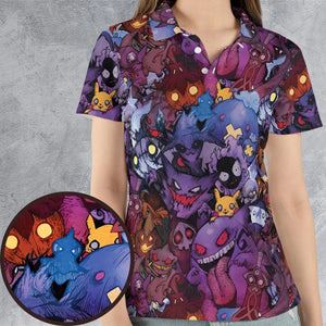 Scaries Poison Pokemon AOP Men/Women Polo Shirt