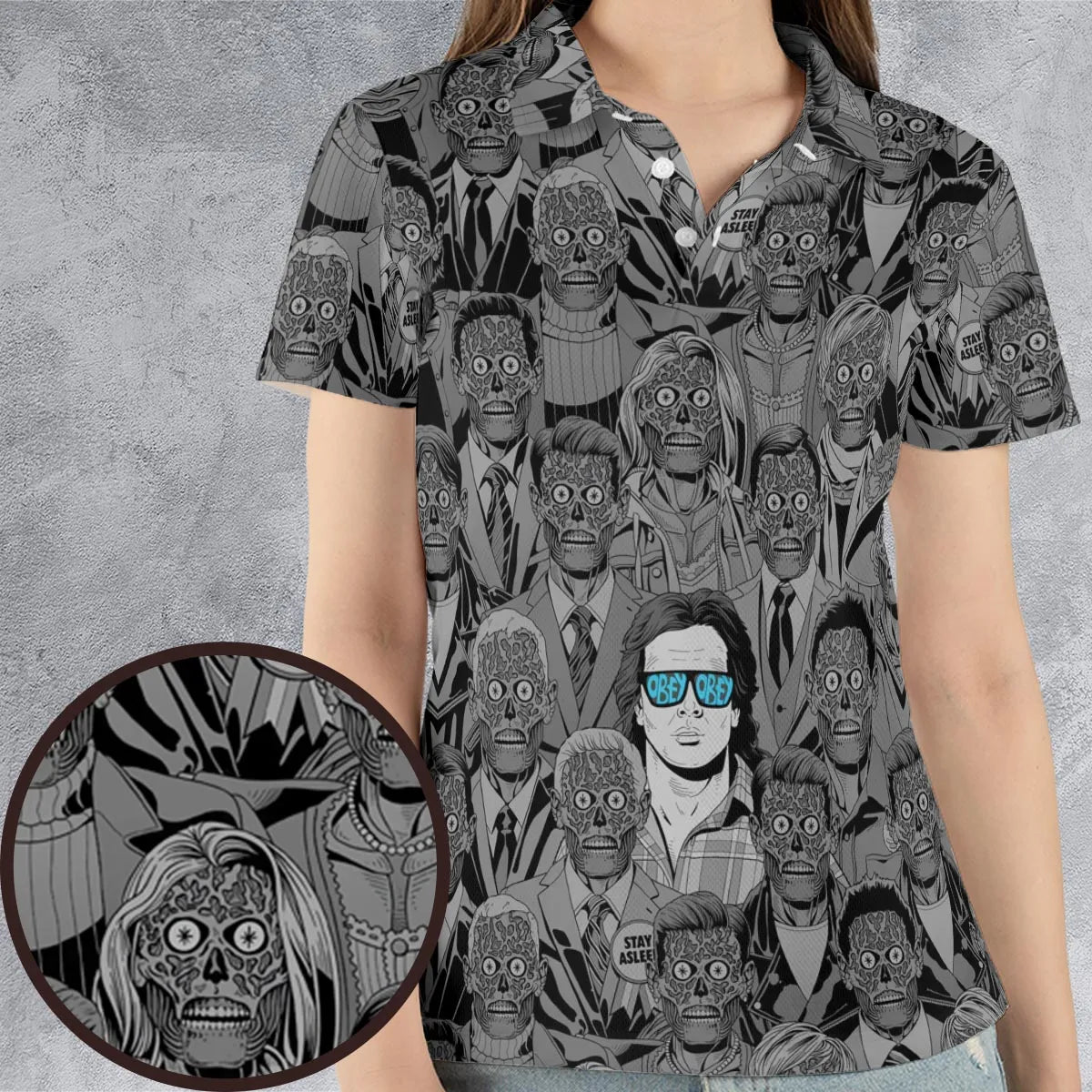 Obey Consume They Live AOP Men/Women Polo Shirt