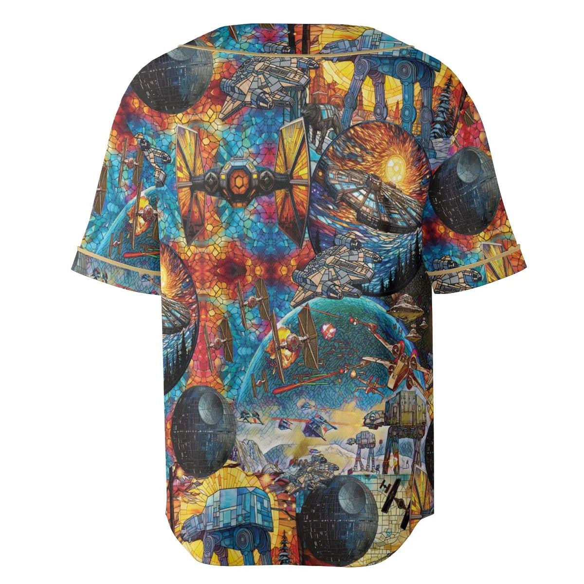 Spaceships Death Star Suncatcher Glass Unisex Baseball Jersey