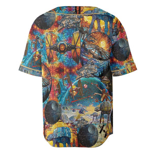 Spaceships Death Star Suncatcher Glass Unisex Baseball Jersey
