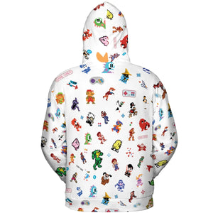 Iconic Video Game Characters All-over Print Hoodie