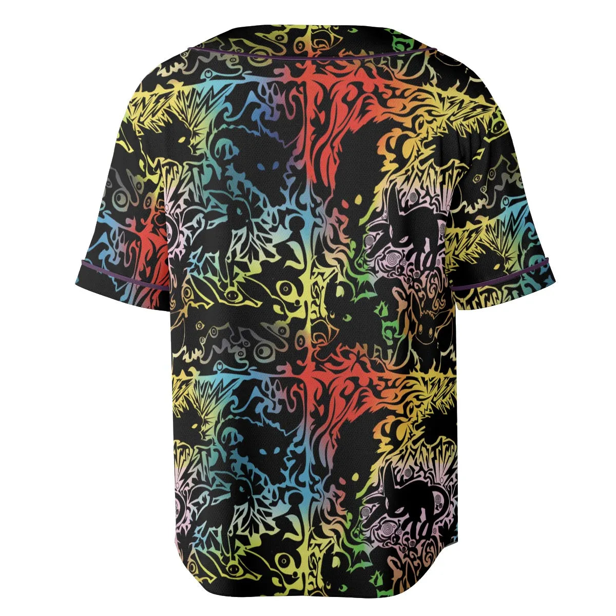 Eevee Pokemon Black Unisex Baseball Jersey