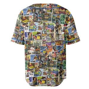 Vintage Horror Movies Unisex Baseball Jersey