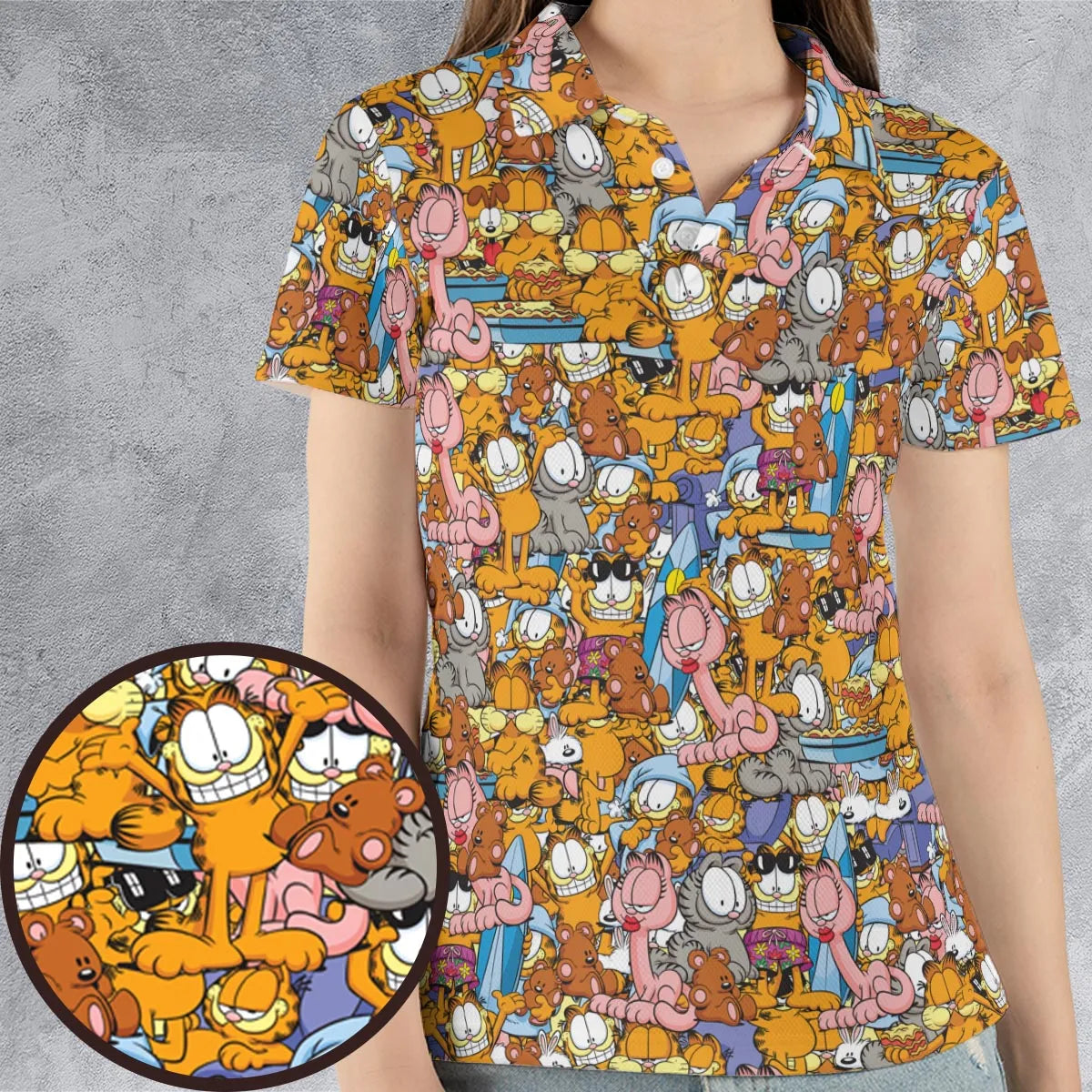 Garfield and Friends AOP Men/Women Polo Shirt