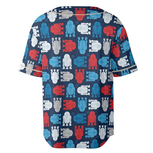 R2-D2 Star Wars 4th of July Pattern Unisex Baseball Jersey