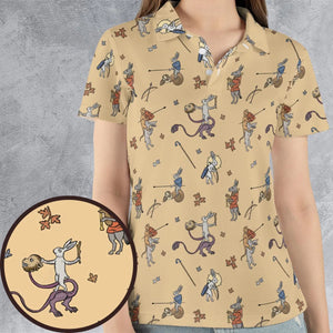 The Medieval Marginalia Killer Rabbit Monty Python AOP Men/Women Polo Shirt