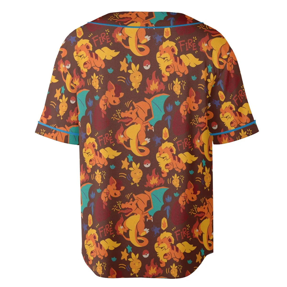 Charizard Arcanine Torchic Fire Pokemon Unisex Baseball Jersey