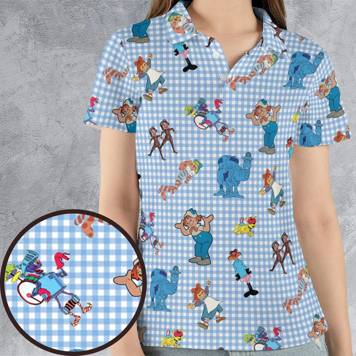 Wholesome Memories Stitched Raggedy Ann & Andy AOP Men/Women Polo Shirt