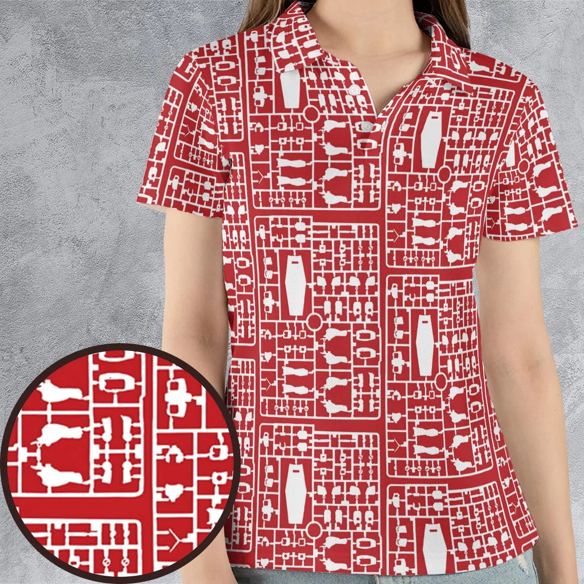 Gundam Runner AOP Men/Women Polo Shirt