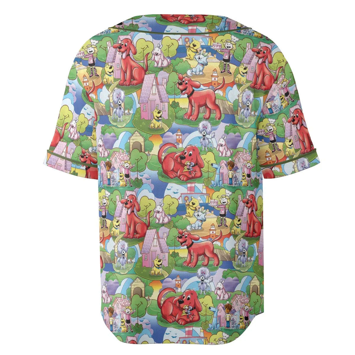 Clifford The Big Red Dog Seamless Unisex Baseball Jersey