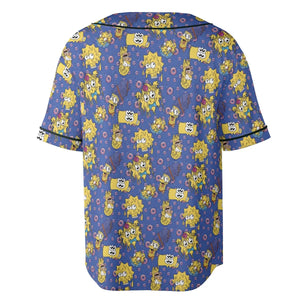 Trippy Simpsons Melting Unisex Baseball Jersey