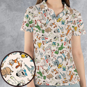 Toy Story Toss Pattern AOP Men/Women Polo Shirt