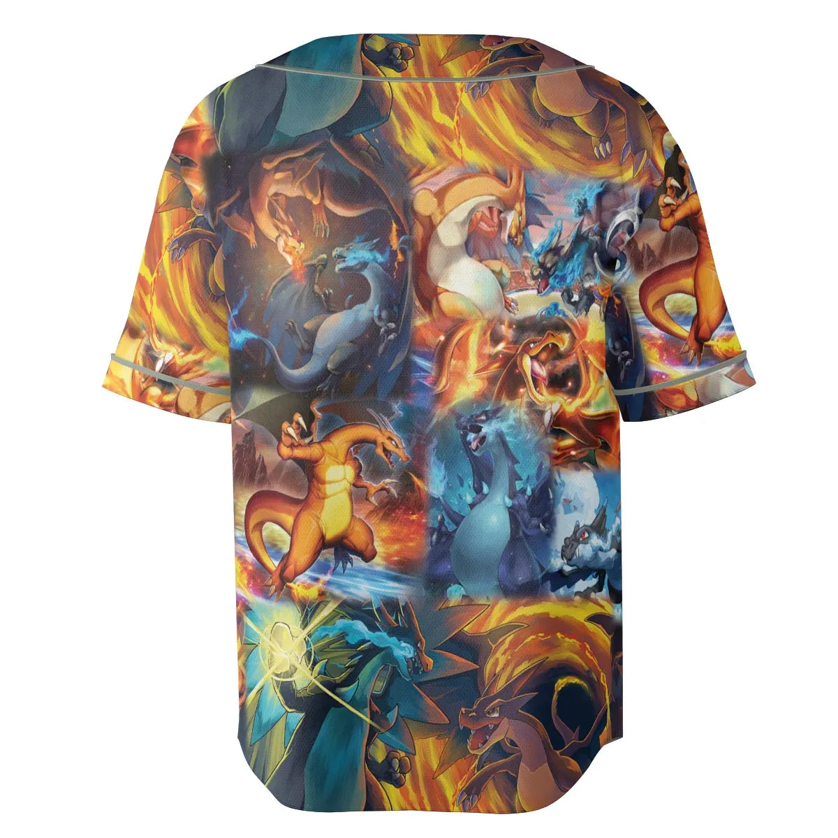 Charizard Ice Fire Dragon Combat Unisex Baseball Jersey