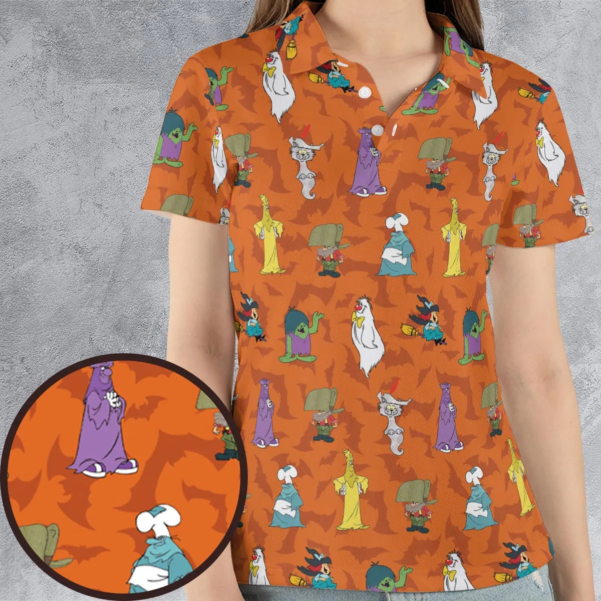 Happy Halloween From Hanna Barbera AOP Men/Women Polo Shirt