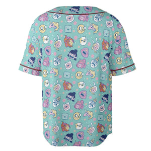 Adventure Time Floral Pattern Unisex Baseball Jersey