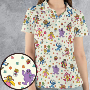 BADA BOP BA BA Mcdonaldland AOP Men/Women Polo Shirt