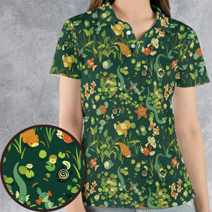 Floating In A Pond Magikarp Psyduck Vaporeon Water Pokemon AOP Men/Women Polo Shirt
