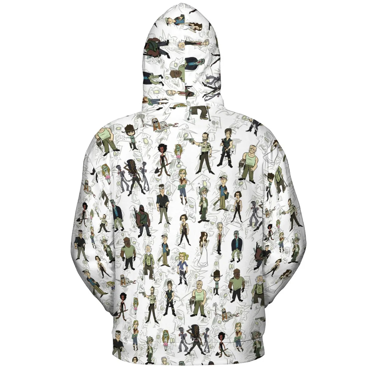 The Walking Dead Characters as Cartoons All-over Print Hoodie