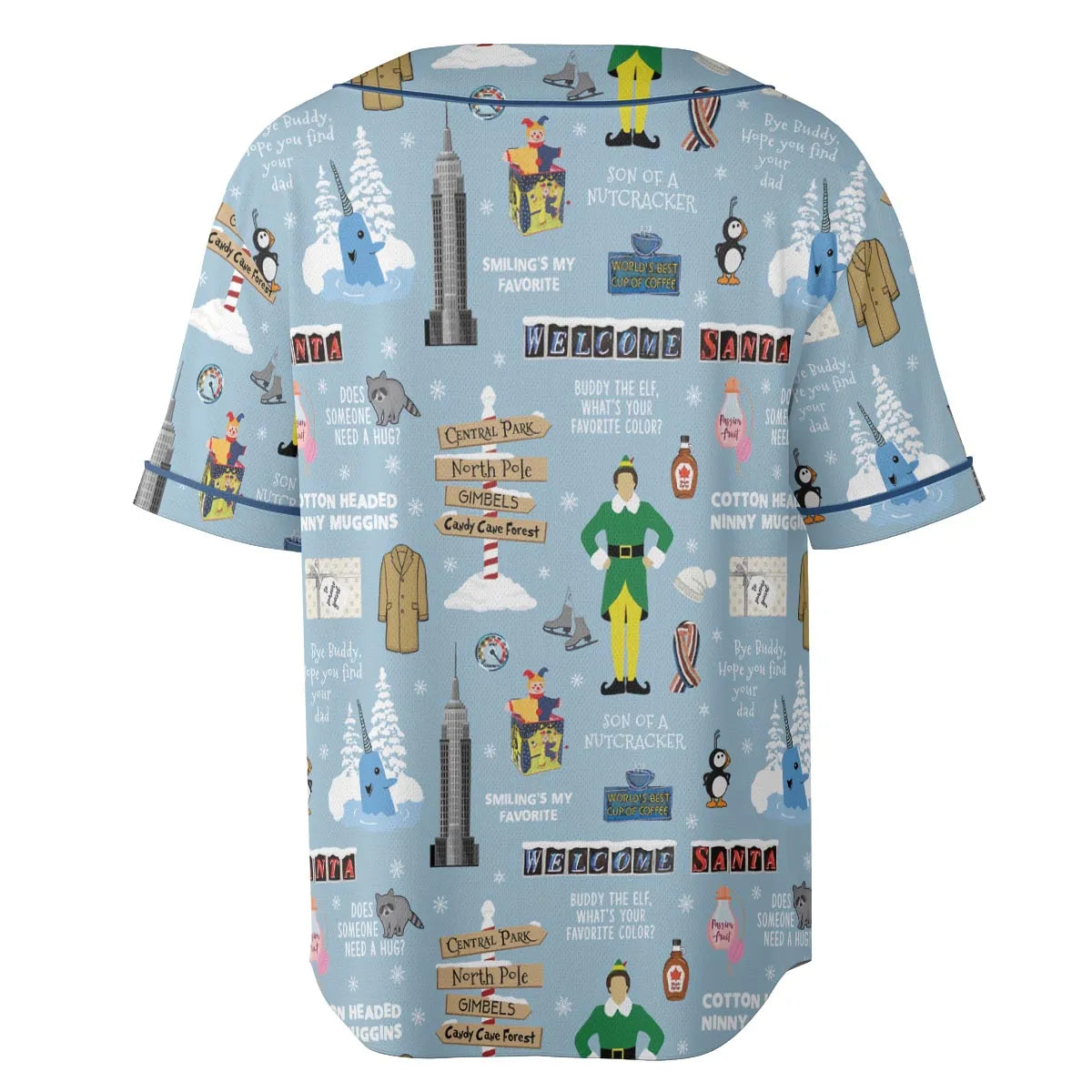 Buddy the ELF Quotes Christmas Unisex Baseball Jersey