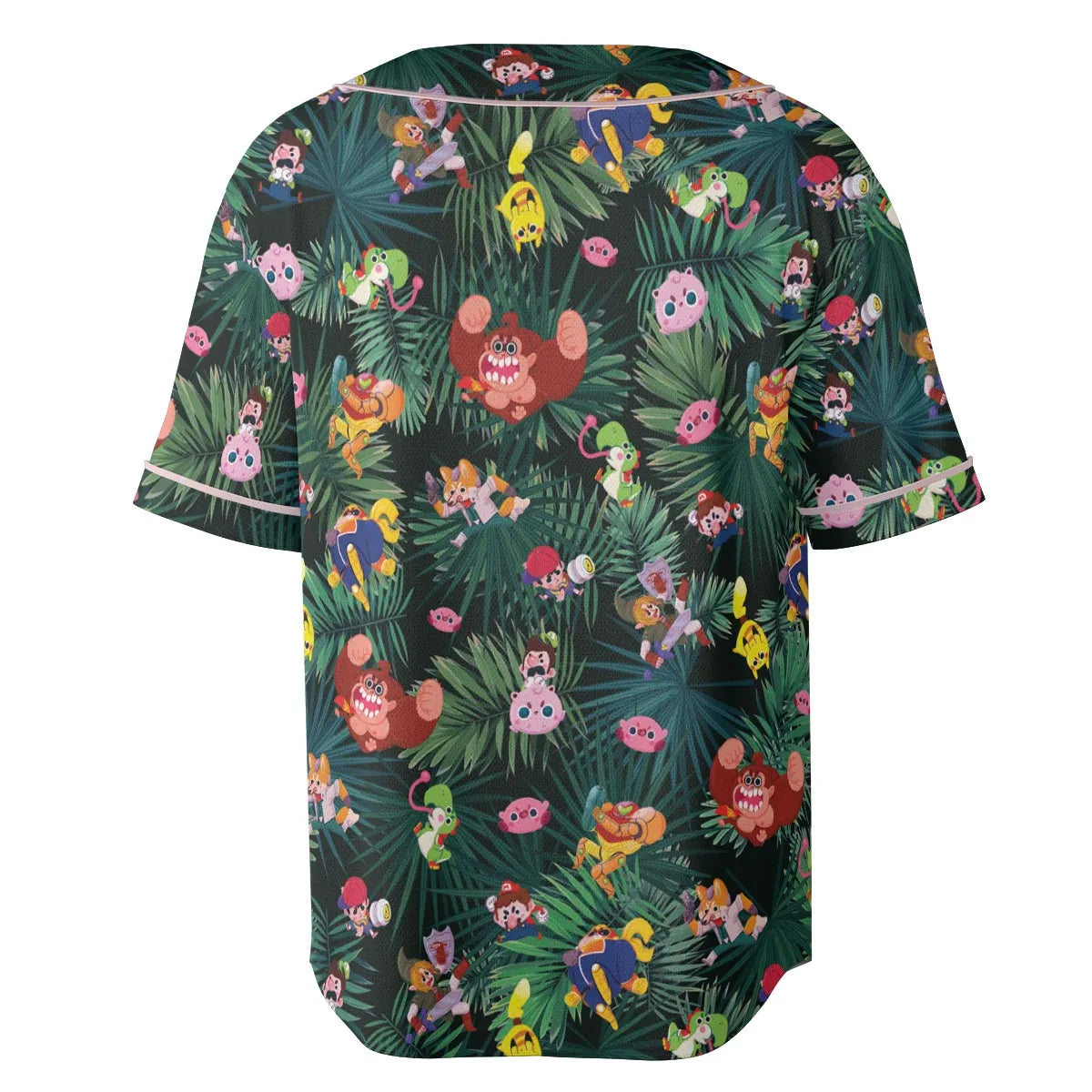 Video Game Characters Pattern Unisex Baseball Jersey