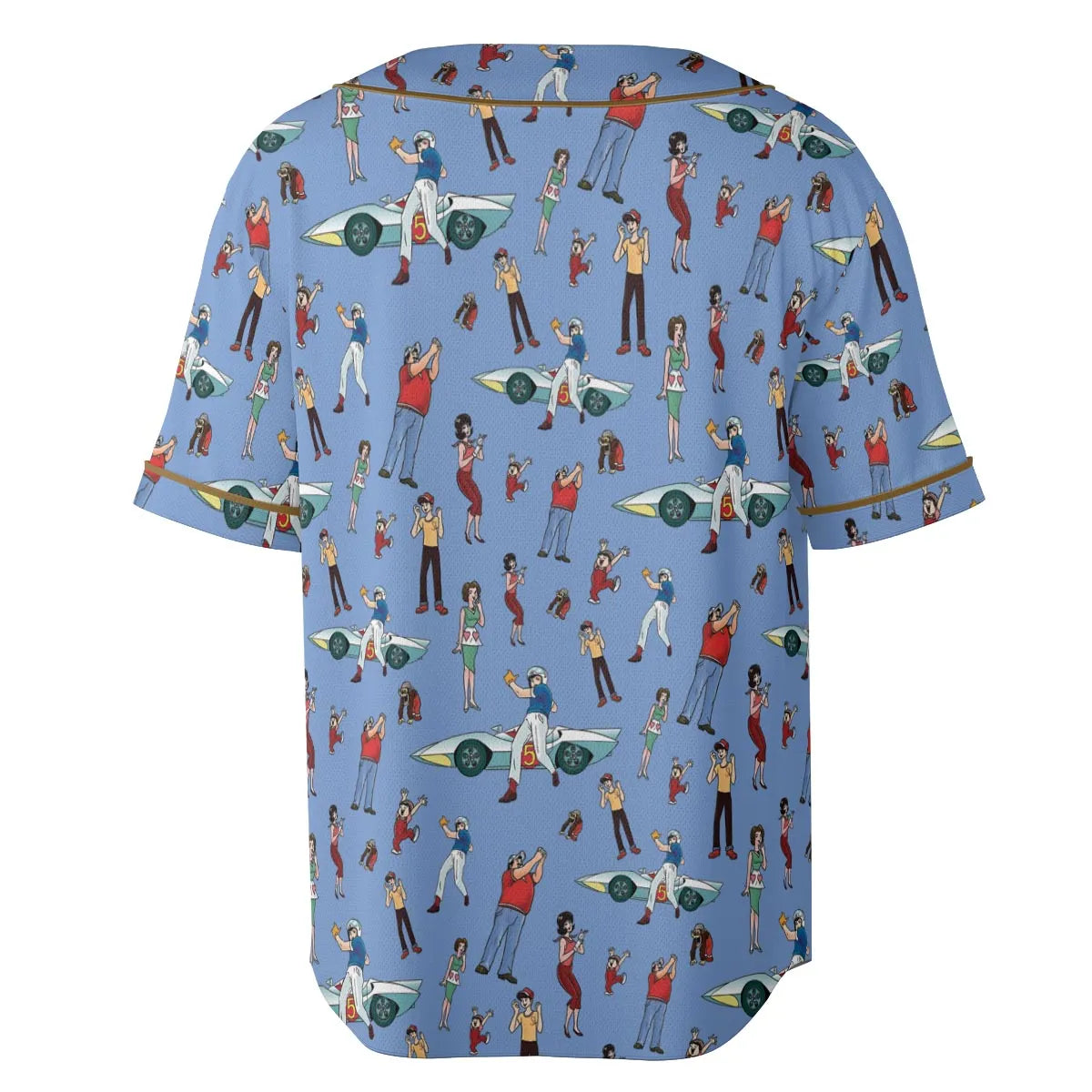 Speed Racer Characters Pattern Unisex Baseball Jersey