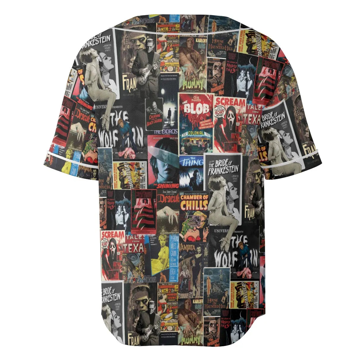 Classic Horror Movie Posters Monster Universal Scream Ghostface The Thing Unisex Baseball Jersey