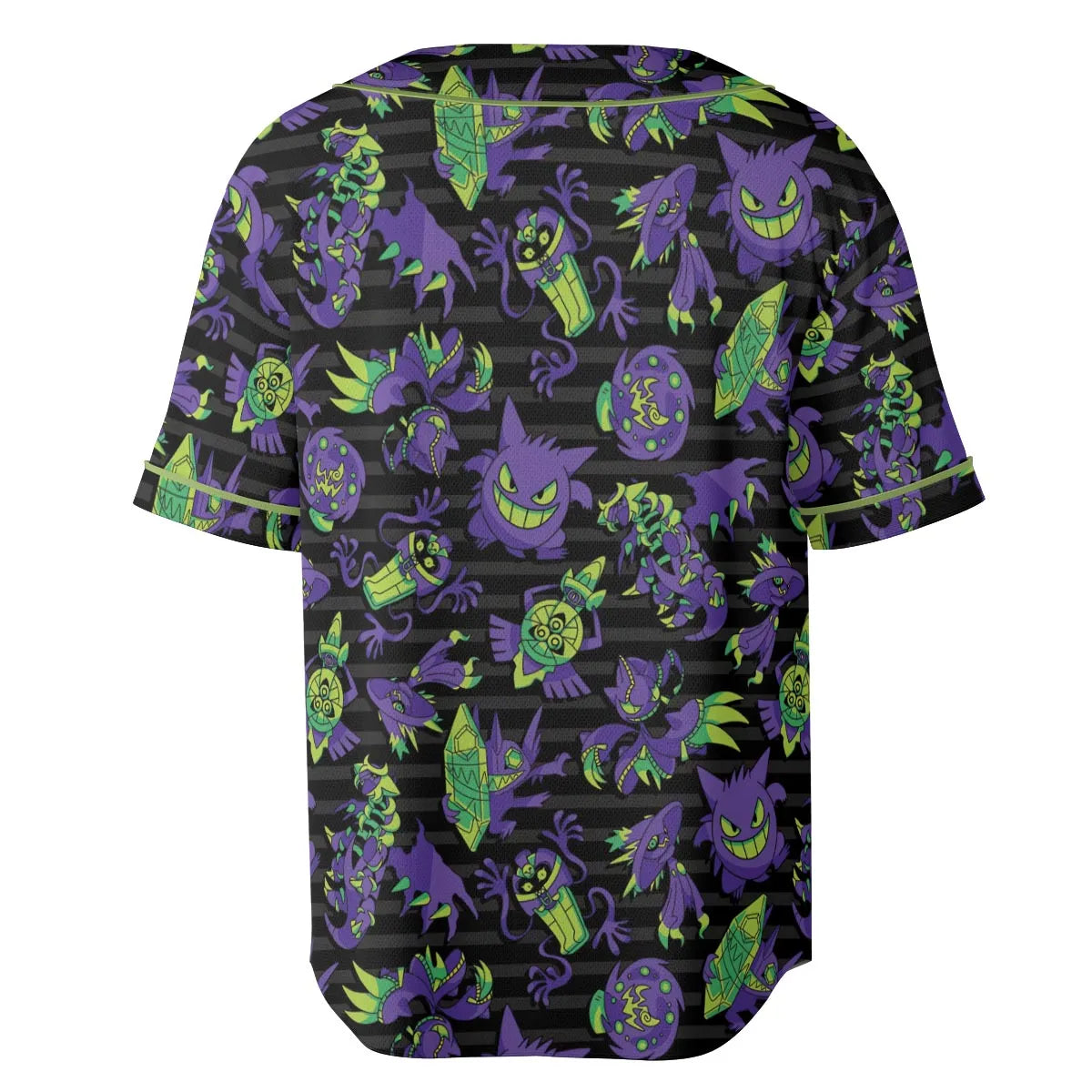 Ghost Type Pokemon Pattern Unisex Baseball Jersey
