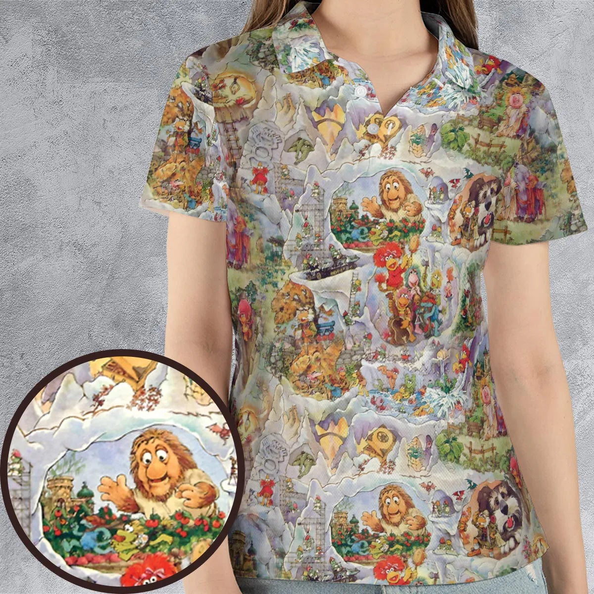 Fraggle Rock Journey Jim Henson AOP Men/Women Polo Shirt