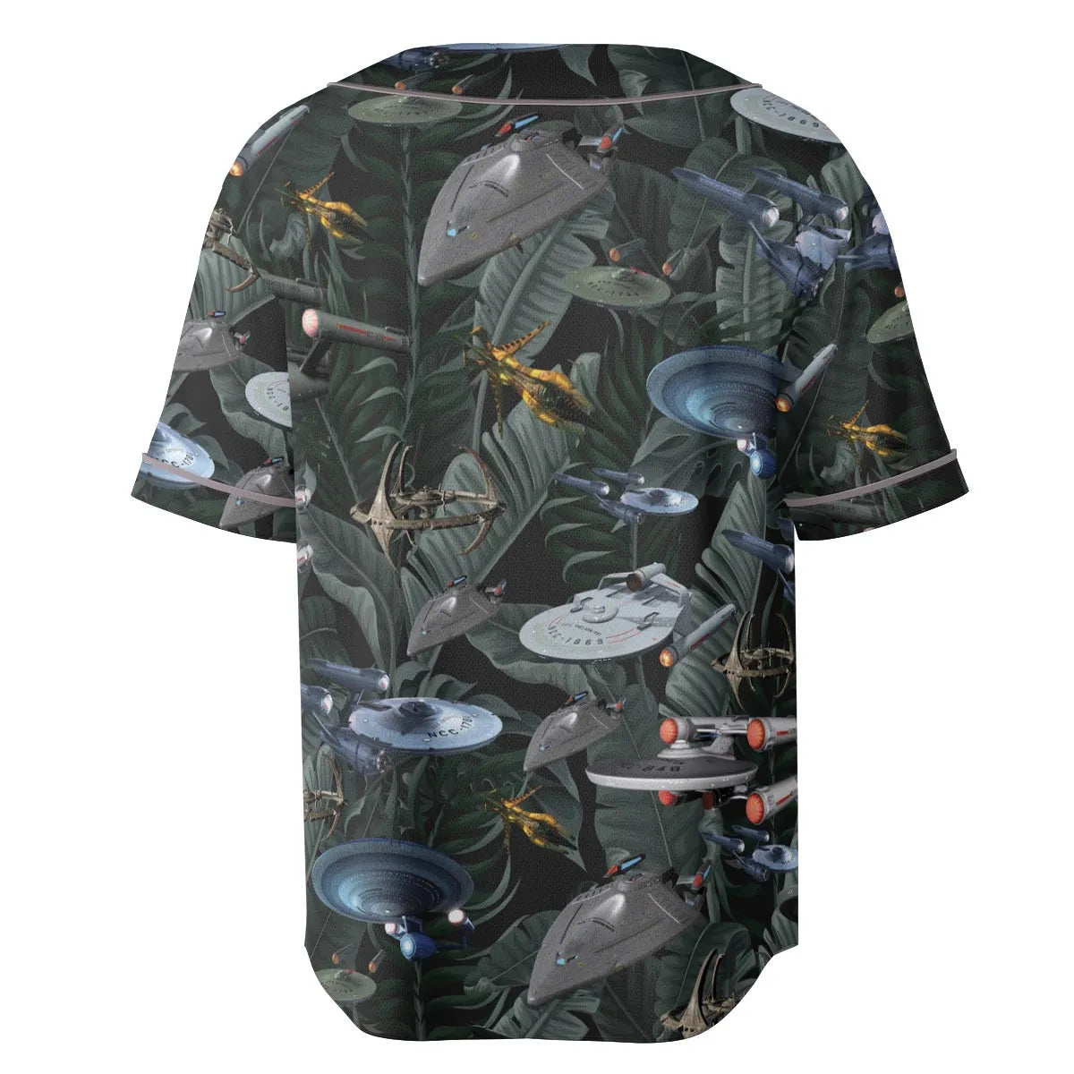 Star Trek Spaceship Pattern Unisex Baseball Jersey