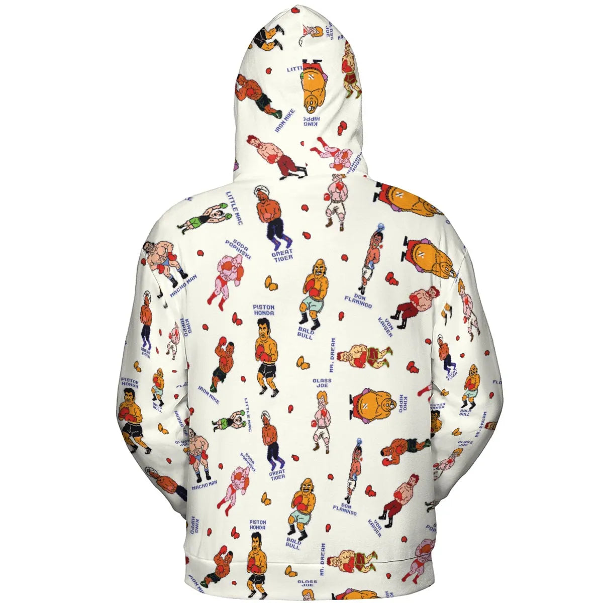 Retro Game Punch Out All-over Print Hoodie