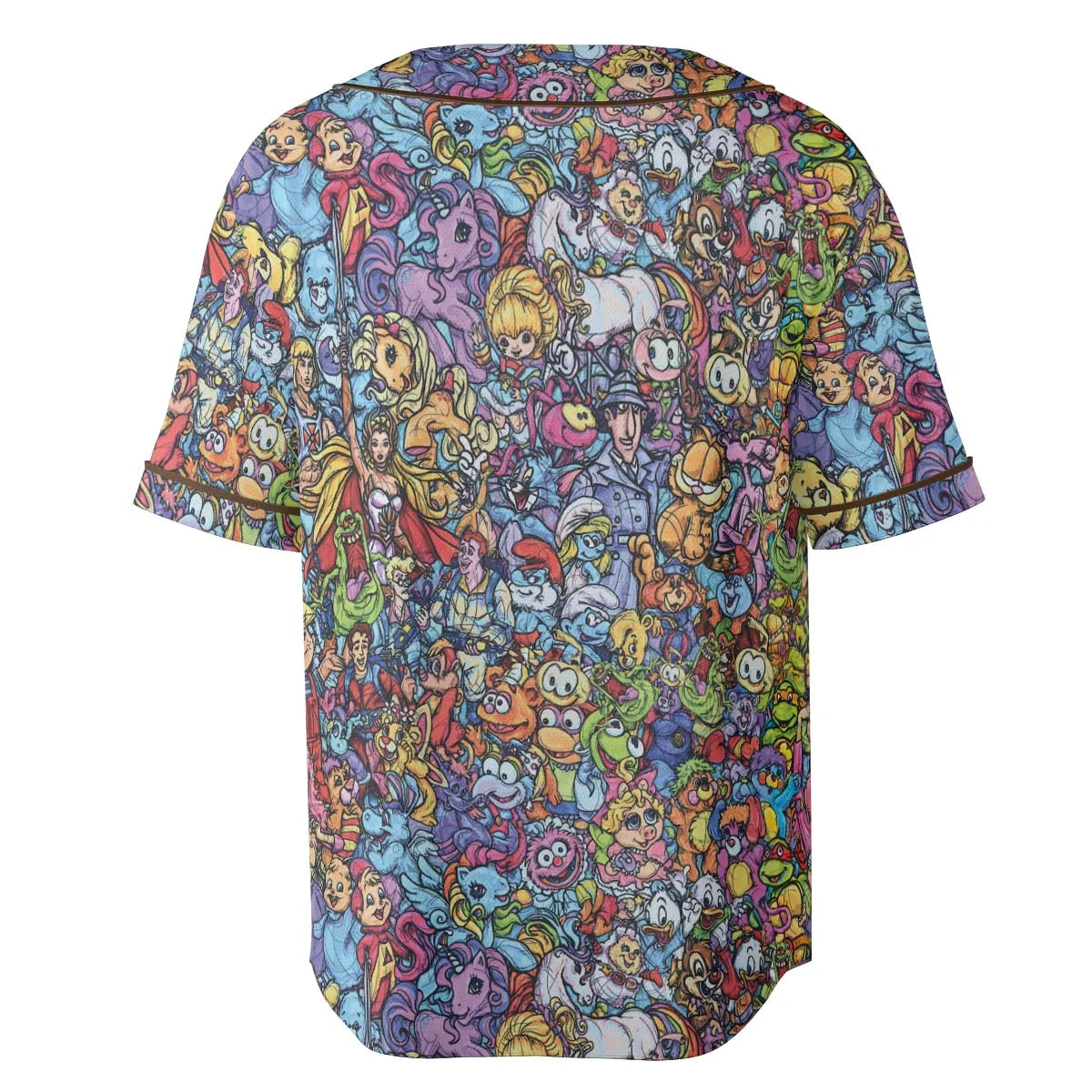 80s Throwback Cartoon Pattern Unisex Baseball Jersey