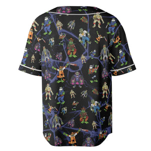 TMNT Universal Monsters And Sewer Slasher Toys Unisex Baseball Jersey