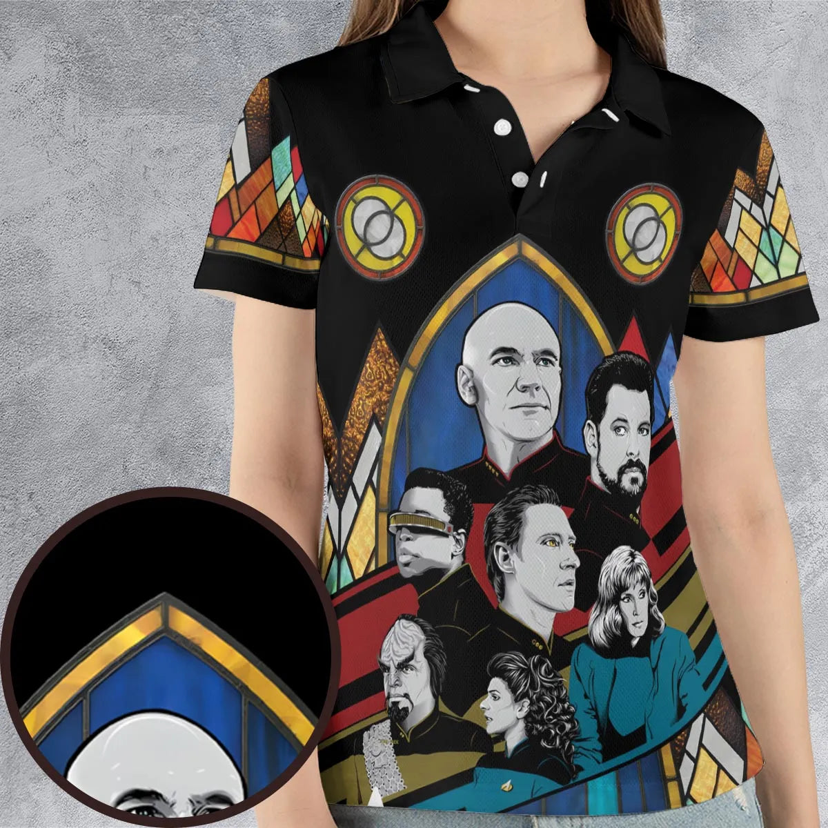 The Next Generation Star Trek AOP Men/Women Polo Shirt