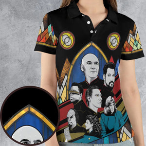 The Next Generation Star Trek AOP Men/Women Polo Shirt