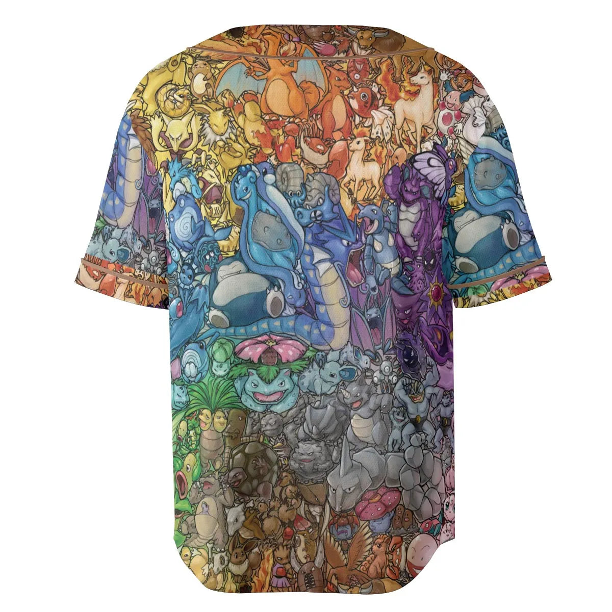 Rainbow Epic Pokemon Unisex Baseball Jersey