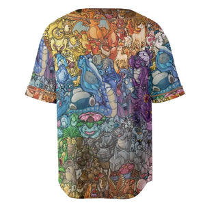 Rainbow Epic Pokemon Unisex Baseball Jersey