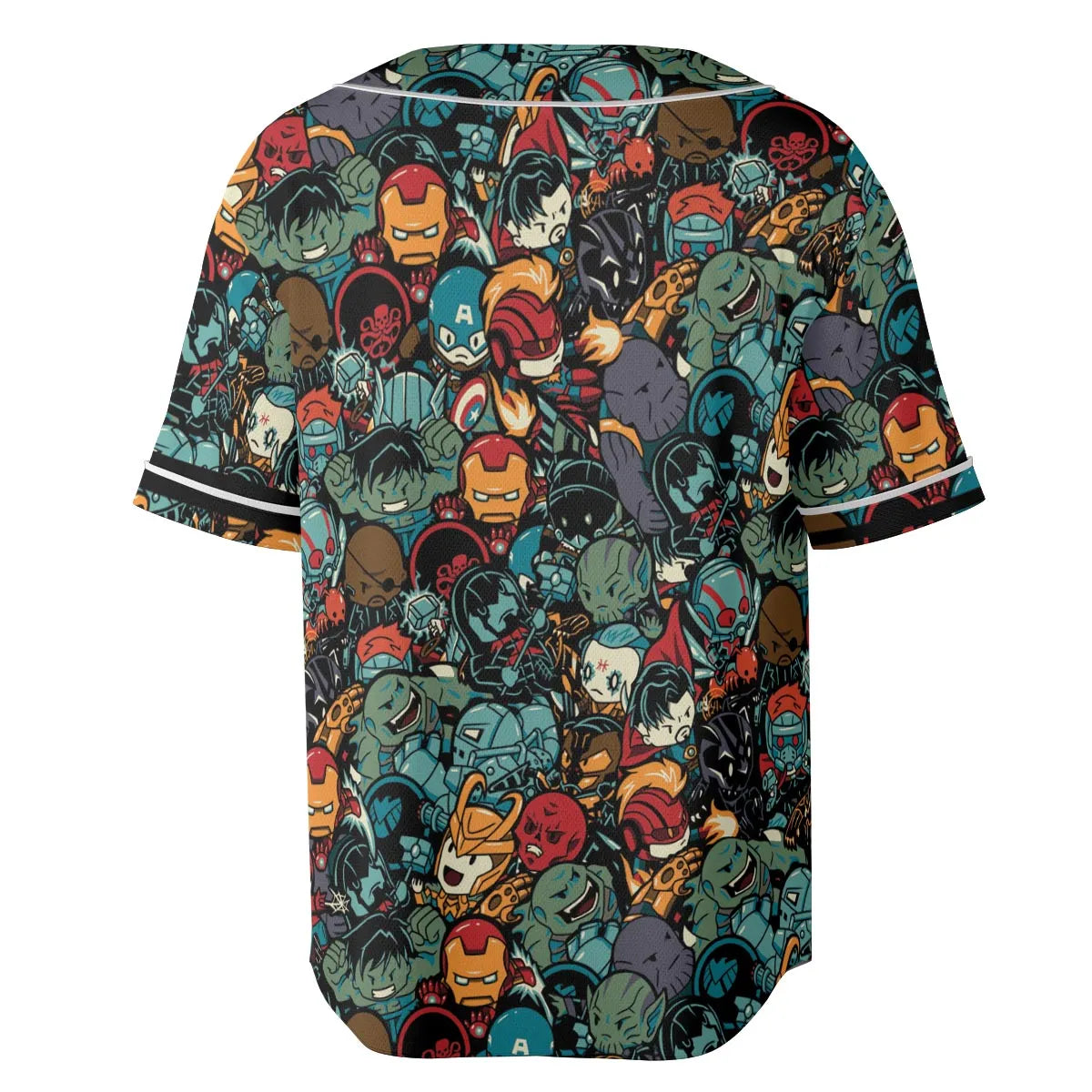 Marvelous Chibi Characters Pattern Unisex Baseball Jersey