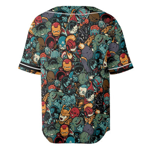 Marvelous Chibi Characters Pattern Unisex Baseball Jersey