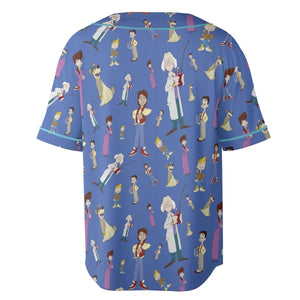 B2tf Cartoon Characters Seamless Unisex Baseball Jersey