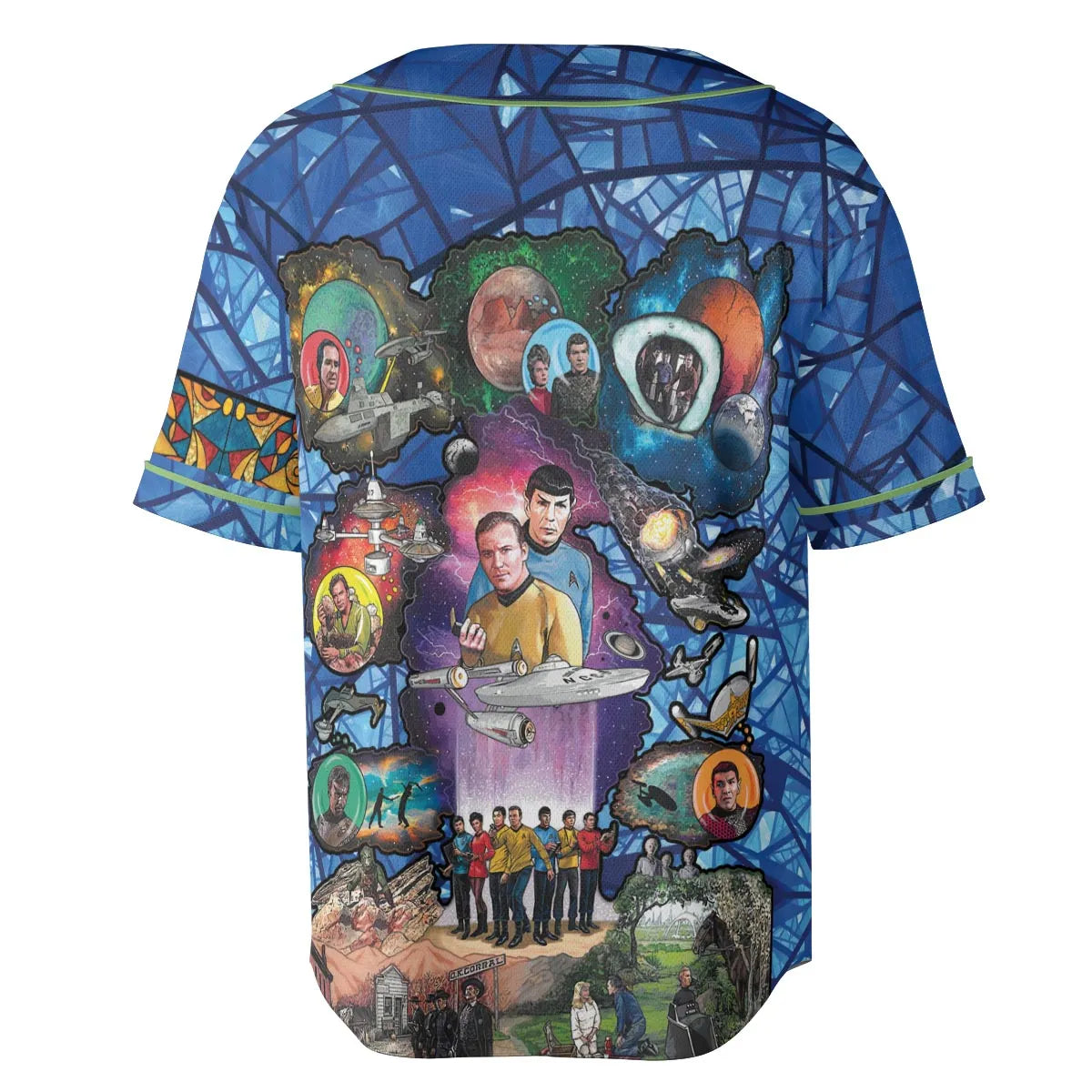 The Beginning Star Trek Pattern Unisex Baseball Jersey